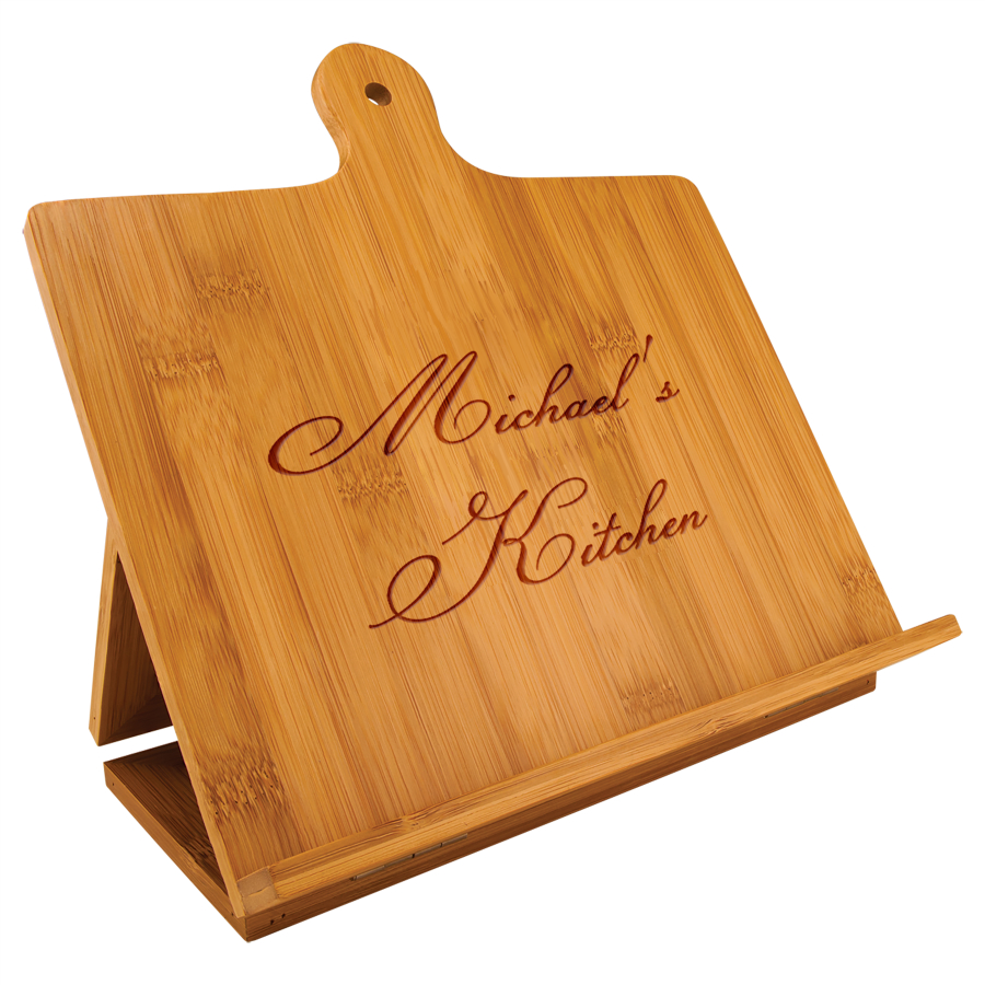 Personalized Bamboo Cookbook & Tablet Stand – Sofias Gift Shop & Apparel