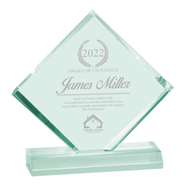 Personalized Diamond Jewel Beveled Acrylic Award - Image 5