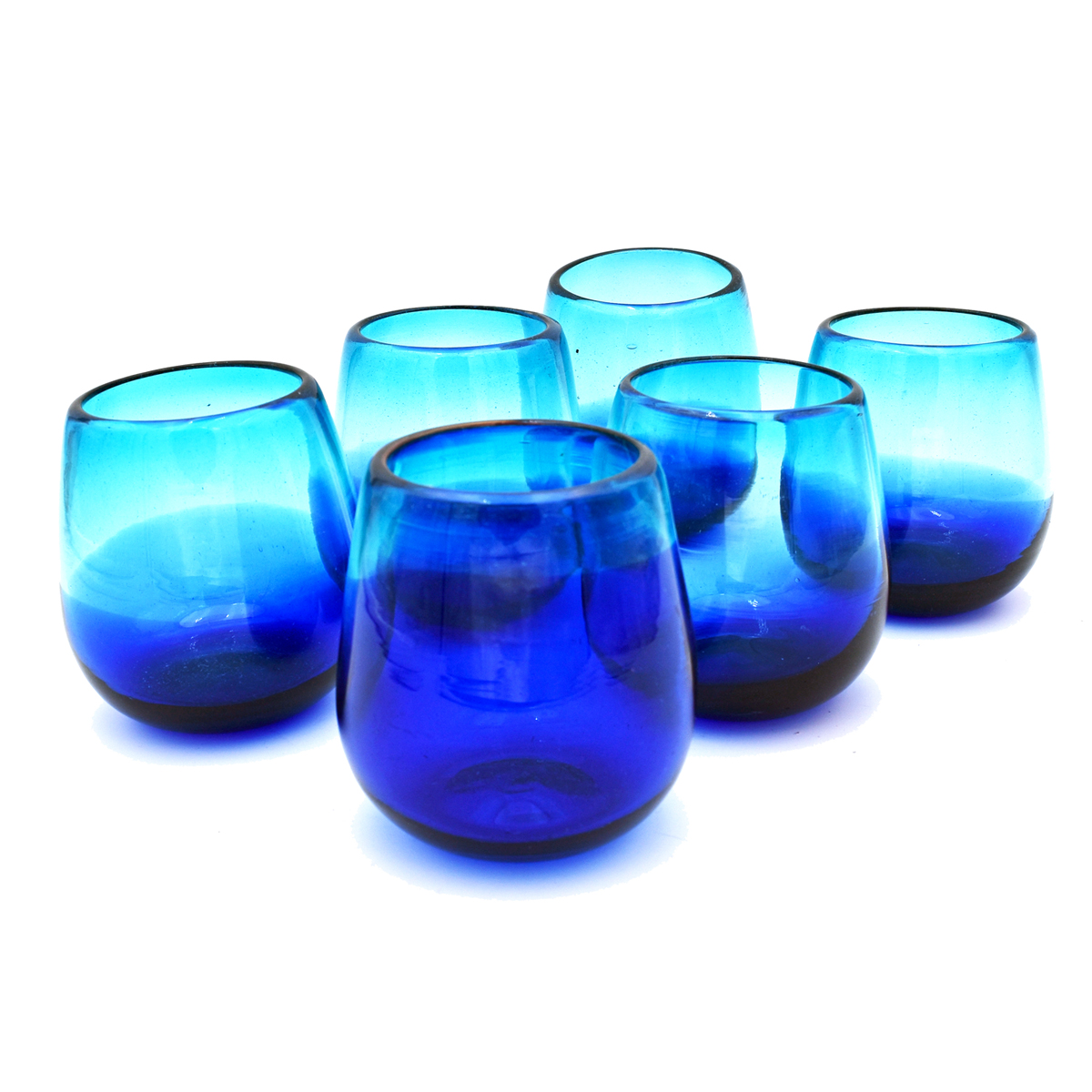 Handblown Water Blue Stemless Wine Glass – Sofias Gift Shop & Apparel