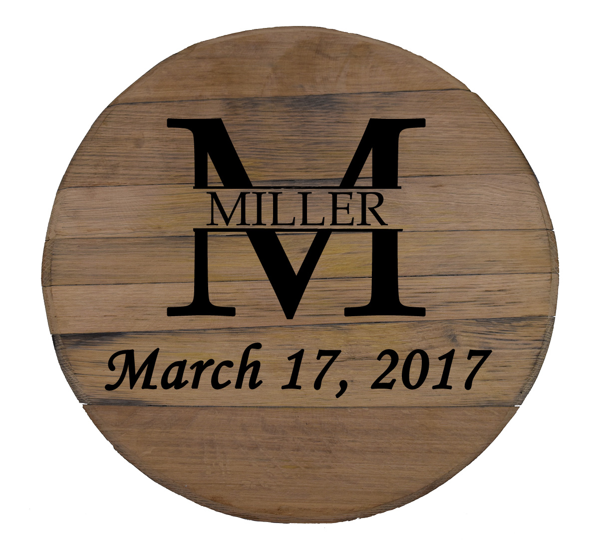 Personalized Custom Authentic American Oak Wood Barrel Head 200