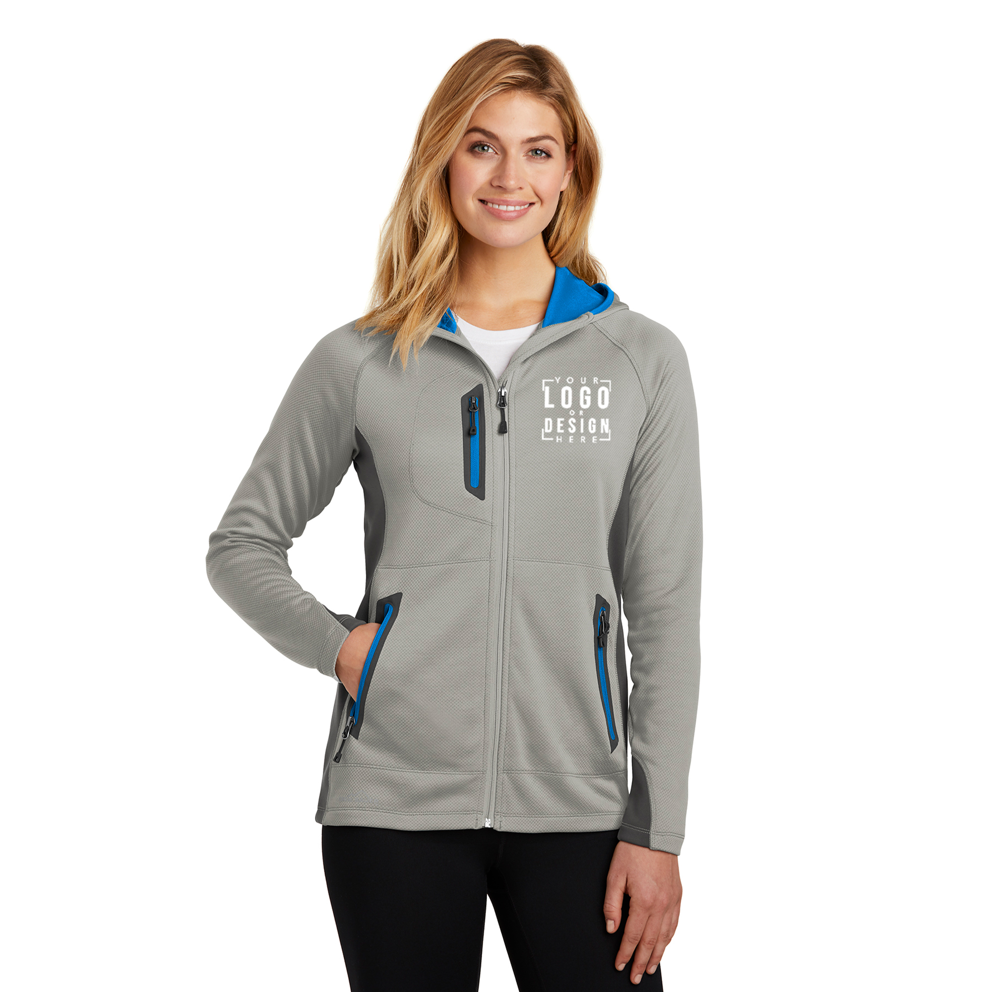 Eddie Bauer Ladies Sport Hooded Full-Zip Fleece Jacket