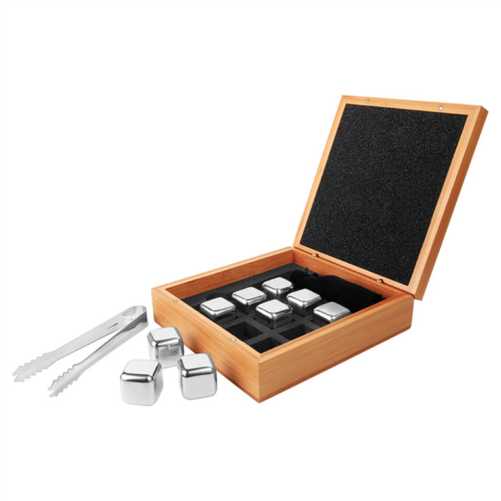 Personalized Whiskey Stones - Stainless Steel Whiskey Stones | Board Design - Image 2