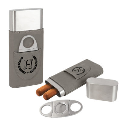 Personalized Cigar Case with Cutter - Horace Design