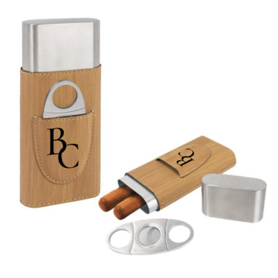 Personalized Cigar Case with Cutter