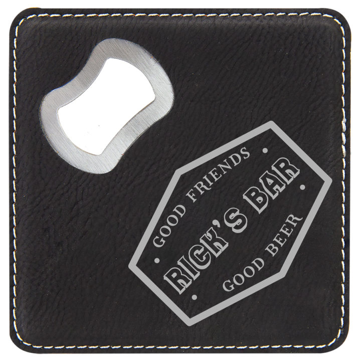 Personalized Bottle Opening Coaster Set - Bar Design - Image 6