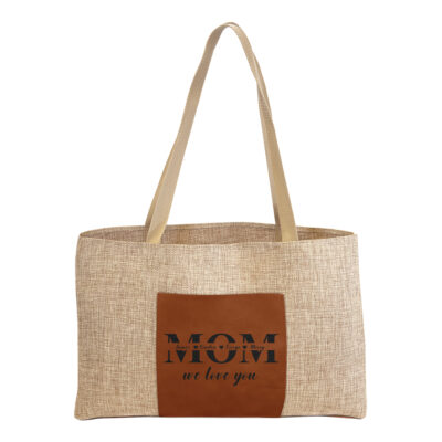 Custom Mother's Day Design Burlap Bag with Gusset