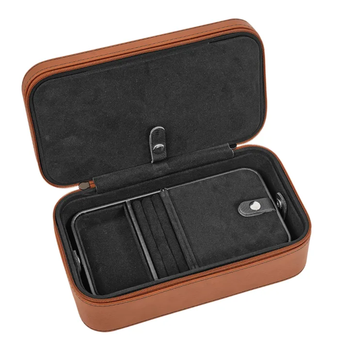 Personalized Split Letter Monogram Leatherette Jewelry Box - Image 5