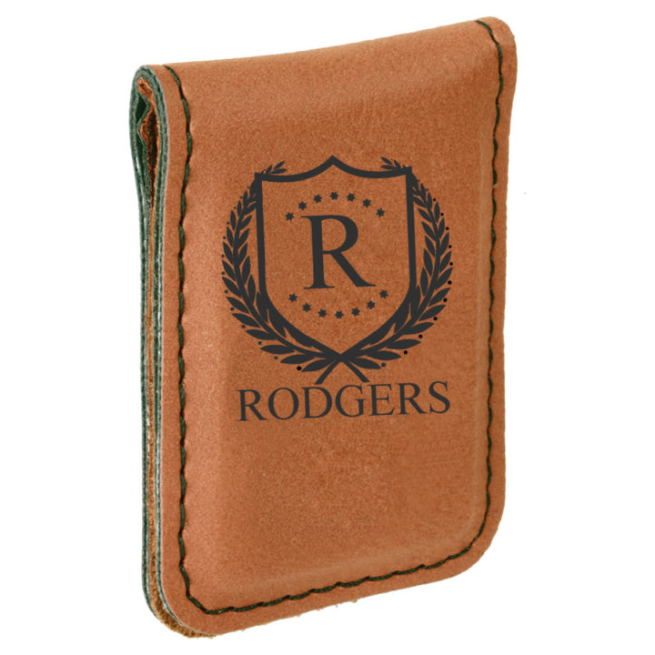 Leatherette Personalized Magnetic Money Clip - Image 2