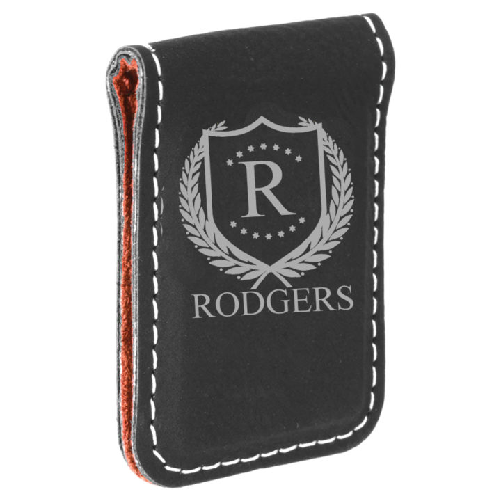 Leatherette Personalized Magnetic Money Clip - Image 3