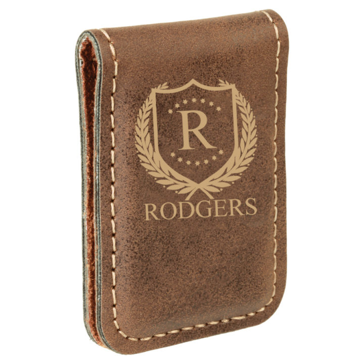 Leatherette Personalized Magnetic Money Clip - Image 4