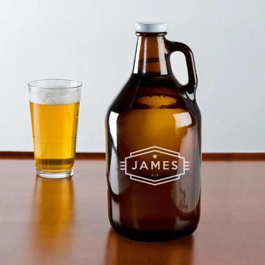 Sofias Findings Personalized Black Cadet Matte Beer Growler