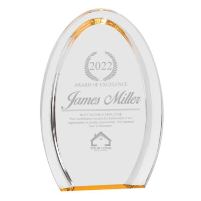 Personalized Halo Oval Acrylic Award