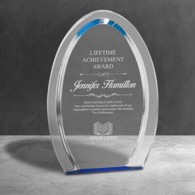 Personalized Halo Oval Acrylic Award