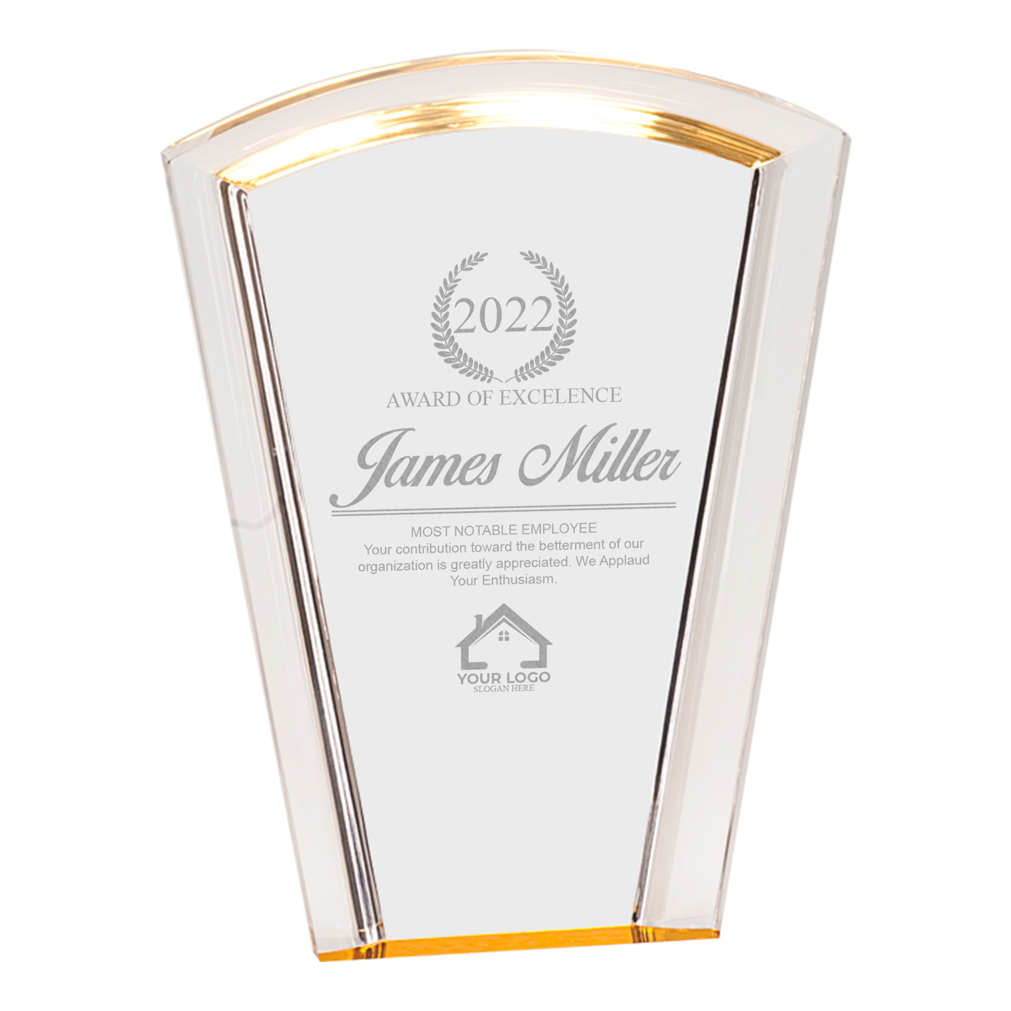 Personalized Halo Fan Acrylic Award - Image 5