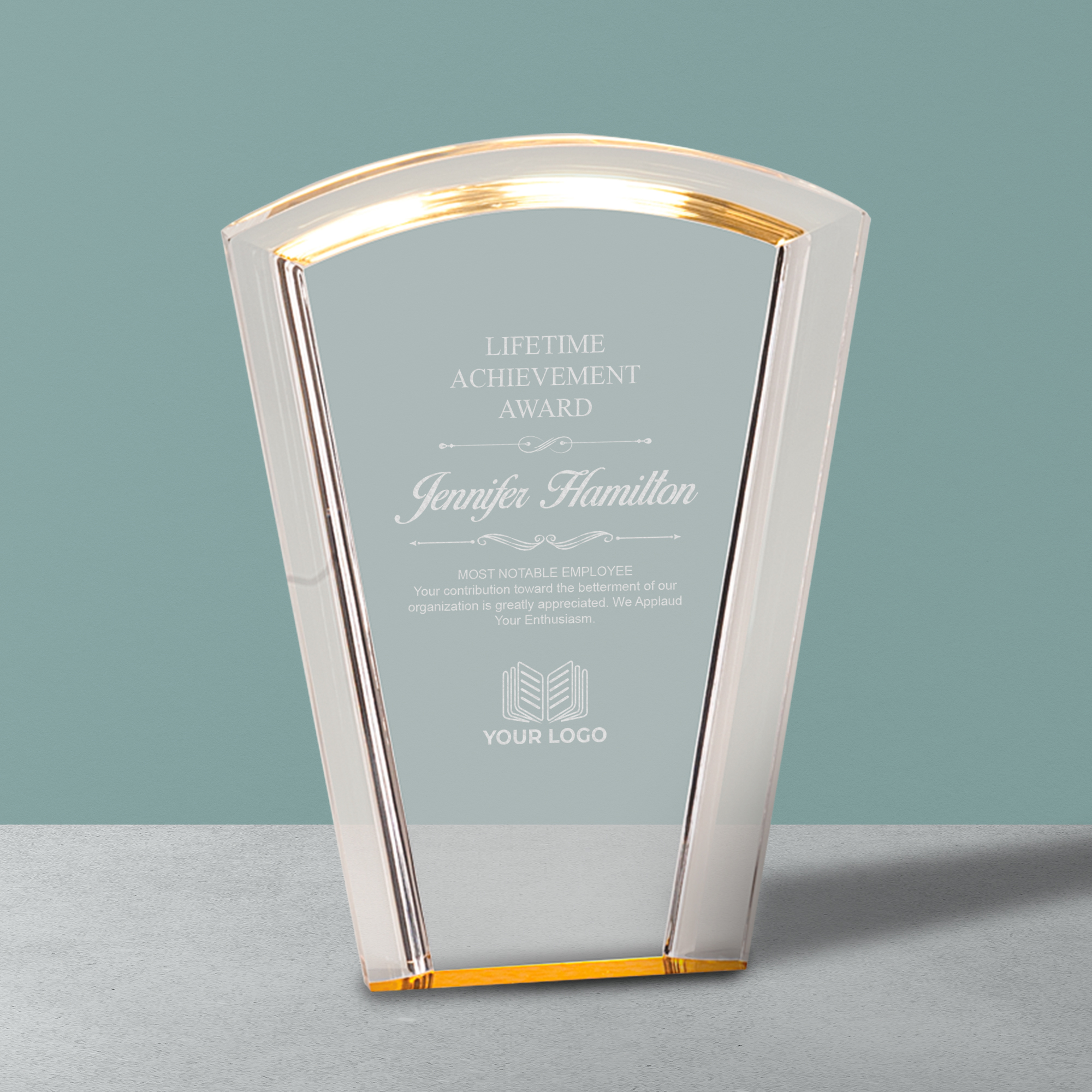 Personalized Halo Fan Acrylic Award