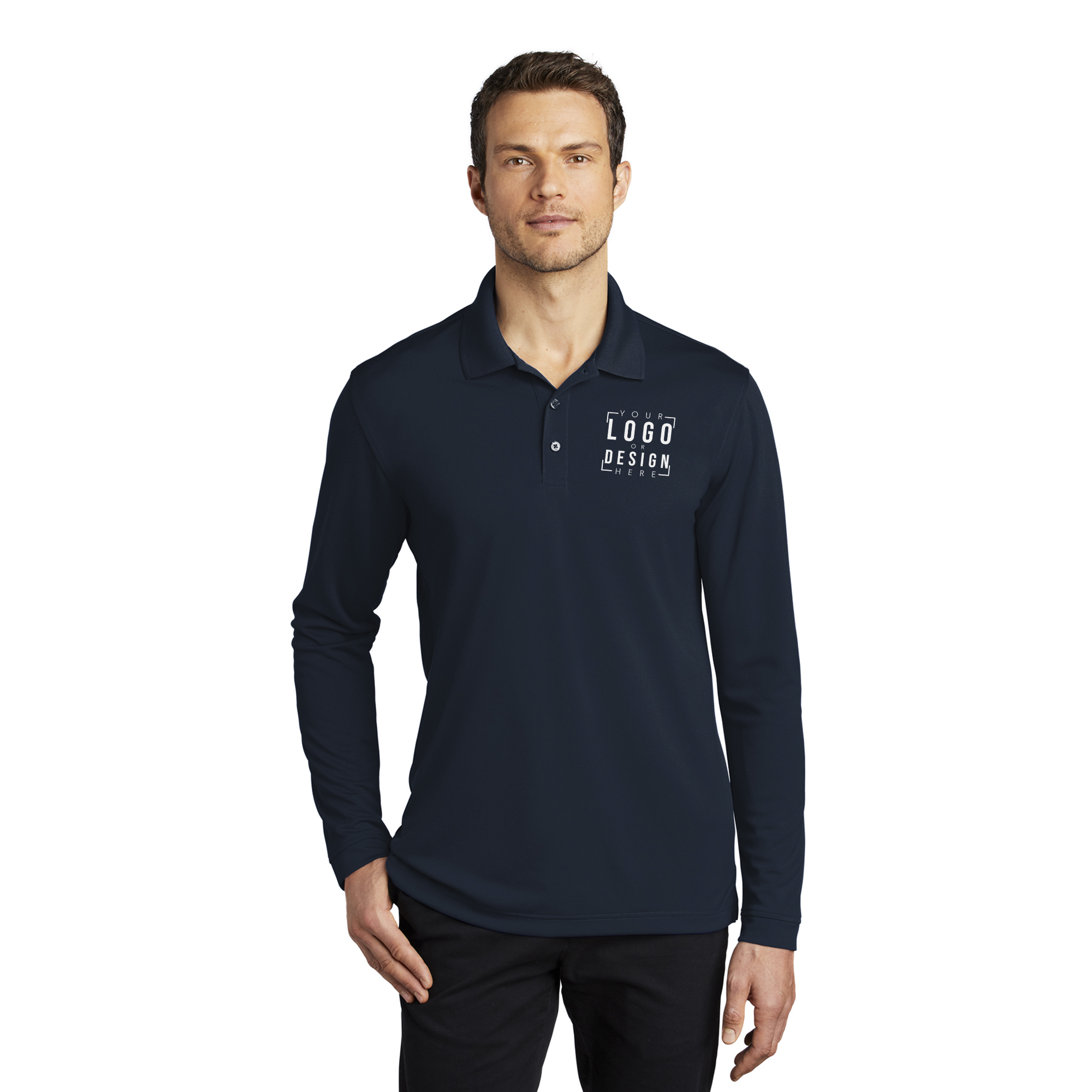 Port Authority Dry Zone UV Micro-Mesh Long Sleeve Polo
