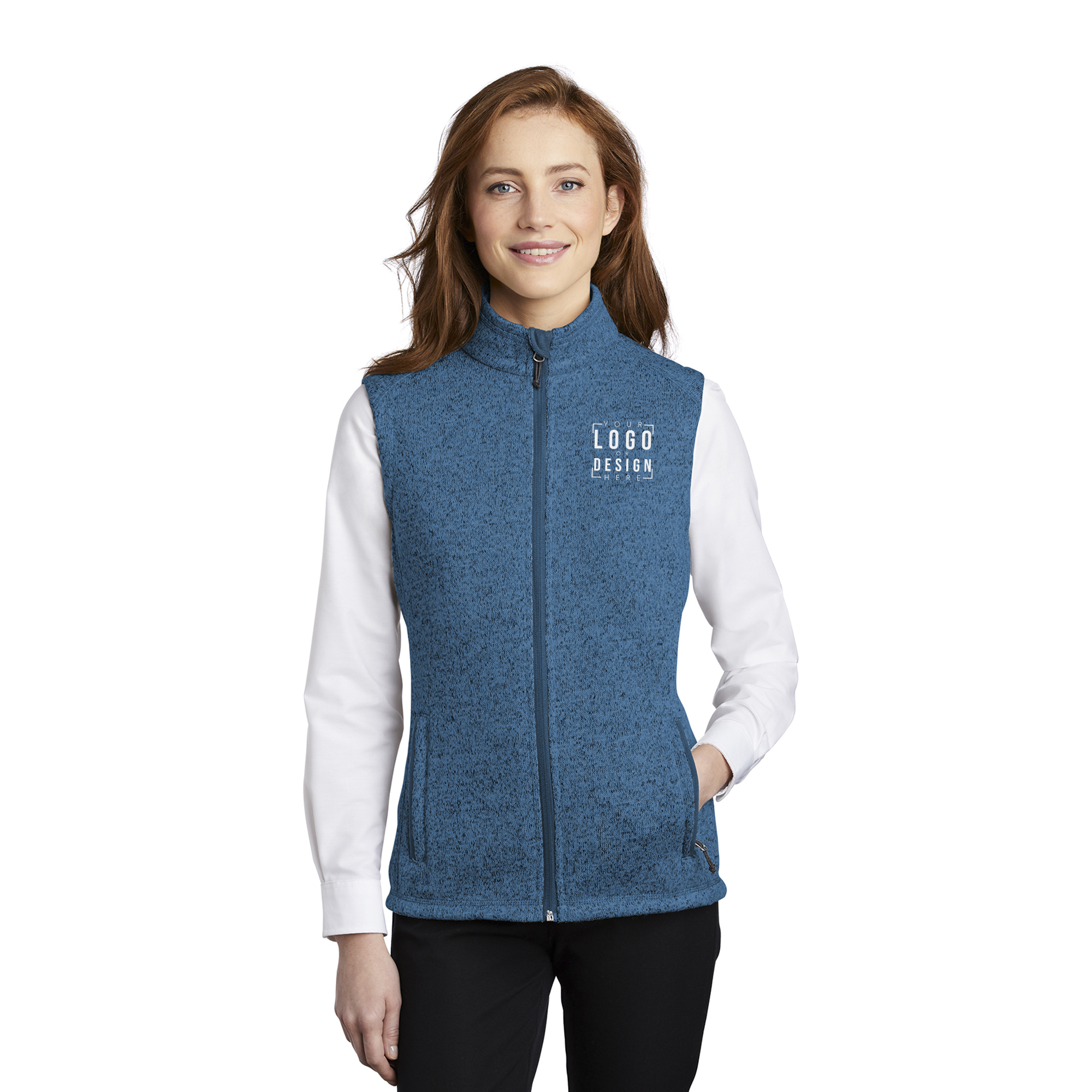 Port Authority Ladies Sweater Fleece Vest Port Authority Ladies Sweater Fleece Vest