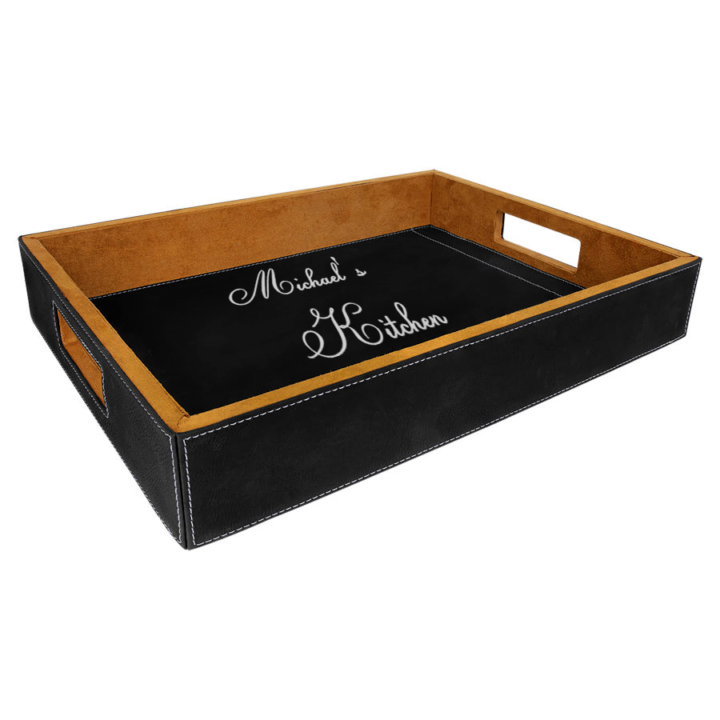 Personalized Leatherette Serving Tray - Image 3