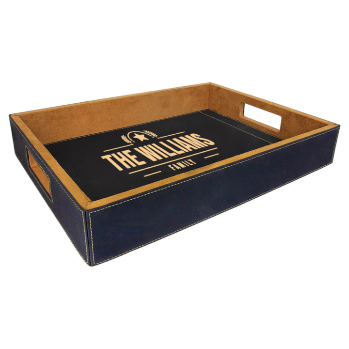 Personalized Star Leatherette Serving Tray