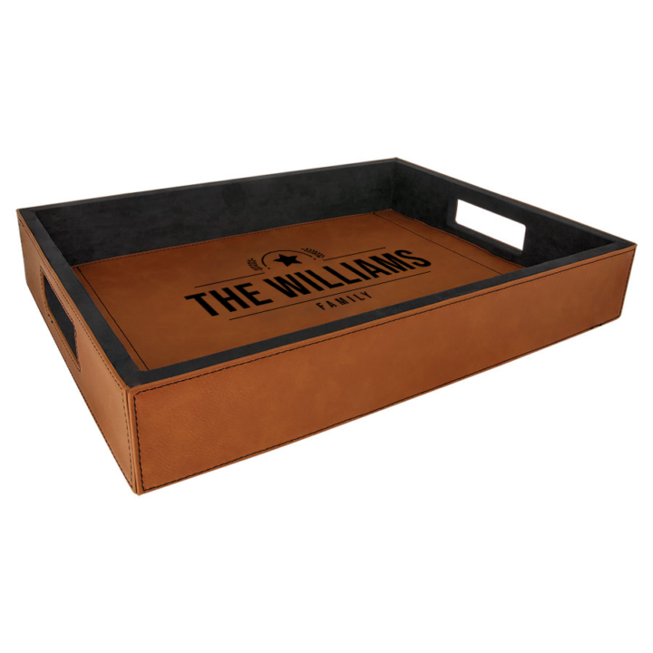 Personalized Star Leatherette Serving Tray - Image 2