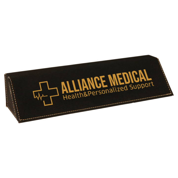 Personalized Leatherette Small Medical Desk Name Plate