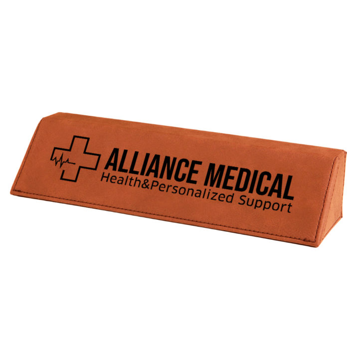 Personalized Leatherette Small Medical Desk Name Plate - Image 4