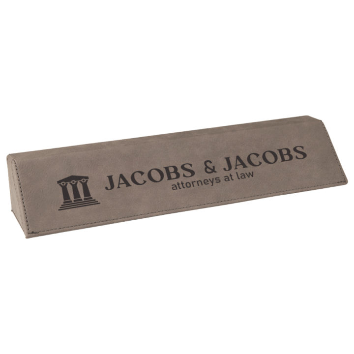 Personalized Leatherette Large Law Desk Name Plate - Image 5