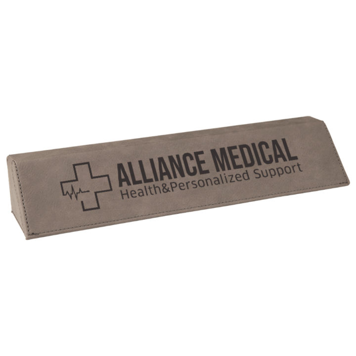 Personalized Leatherette Large Medical Desk Name Plate