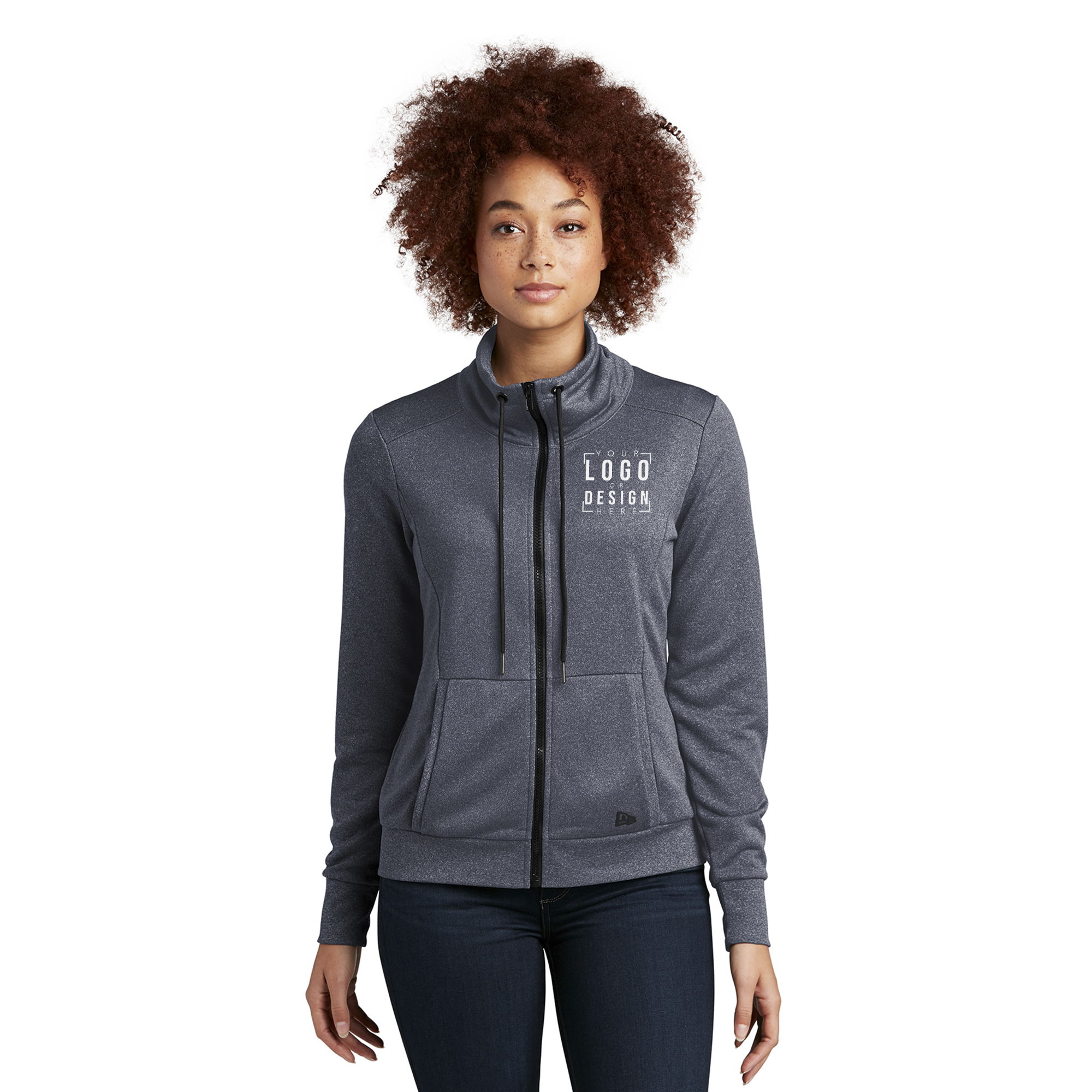 New Era Ladies Performance Terry Full-Zip Cowl