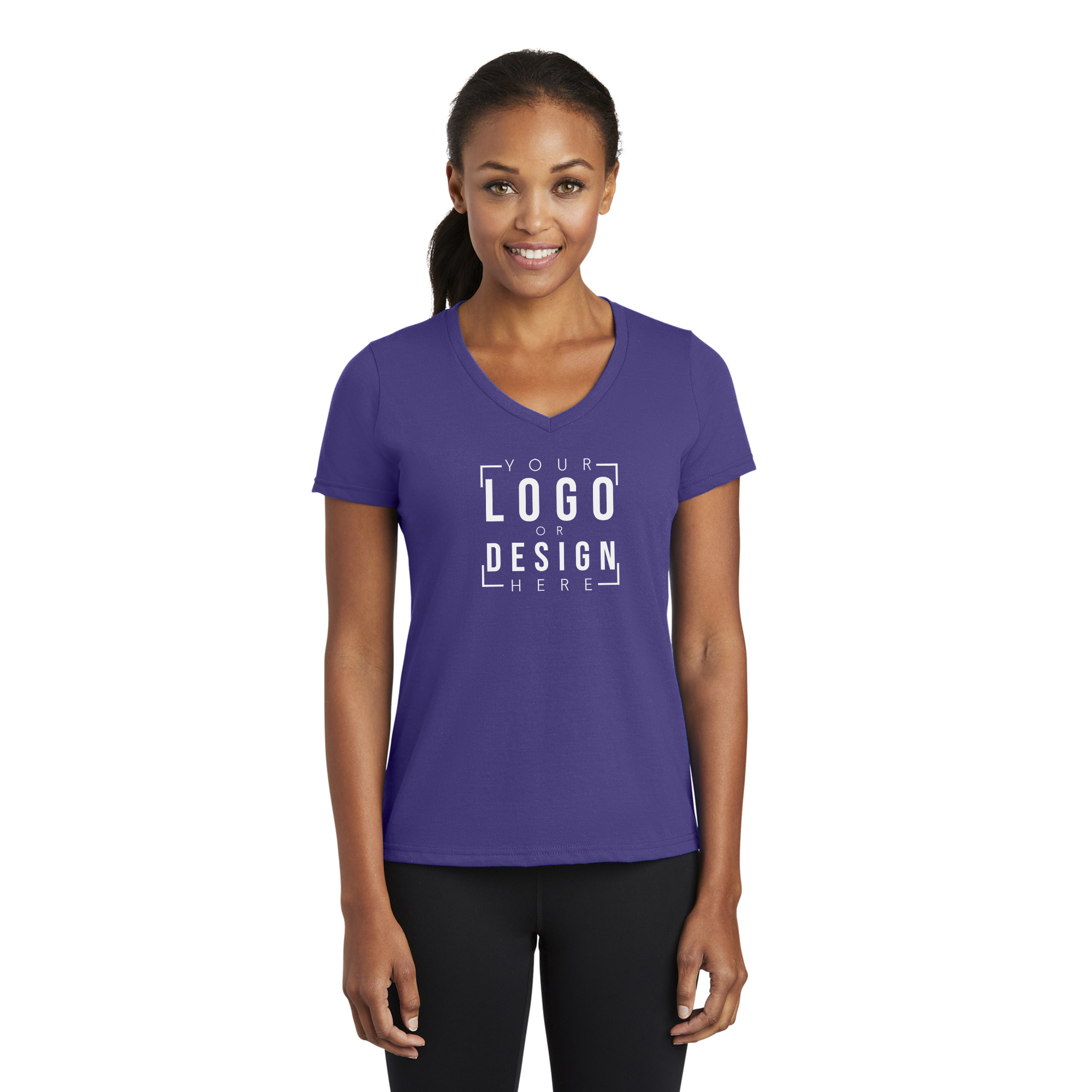 Port & Company Company Ladies Performance Blend V-Neck Tee