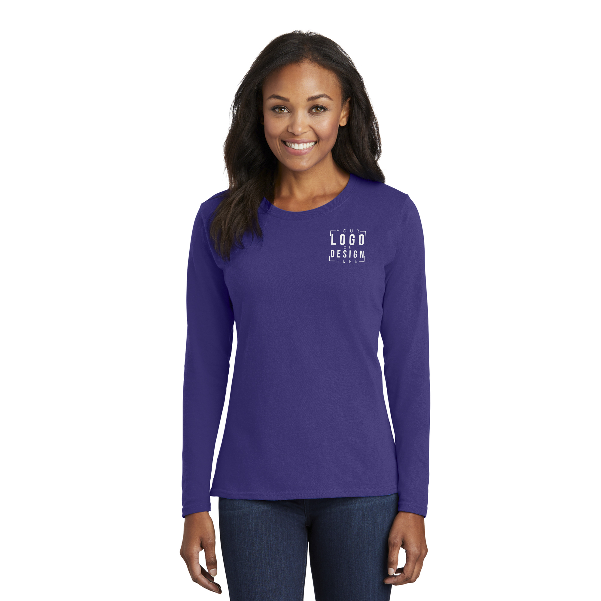 Port & Company Ladies Long Sleeve Core Cotton Tee