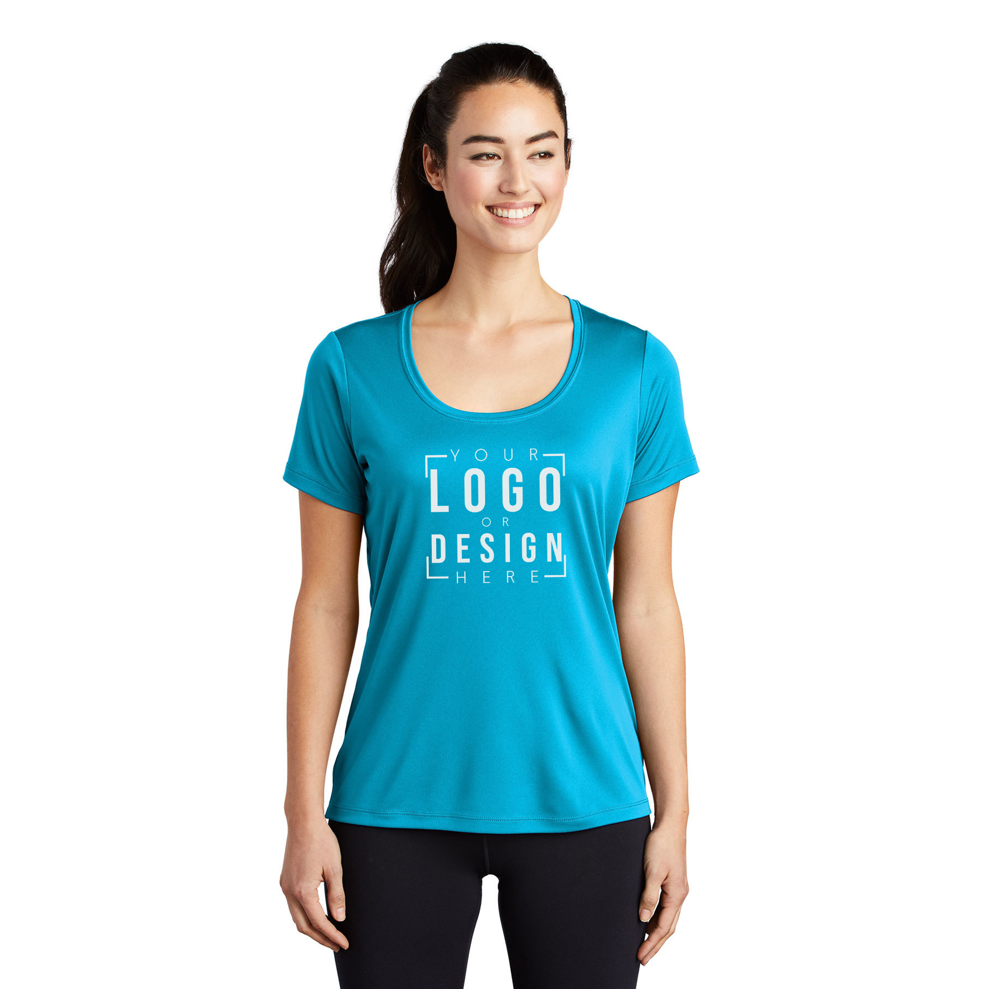 Sport-Tek Ladies Posi-UV Pro Scoop Neck Tee