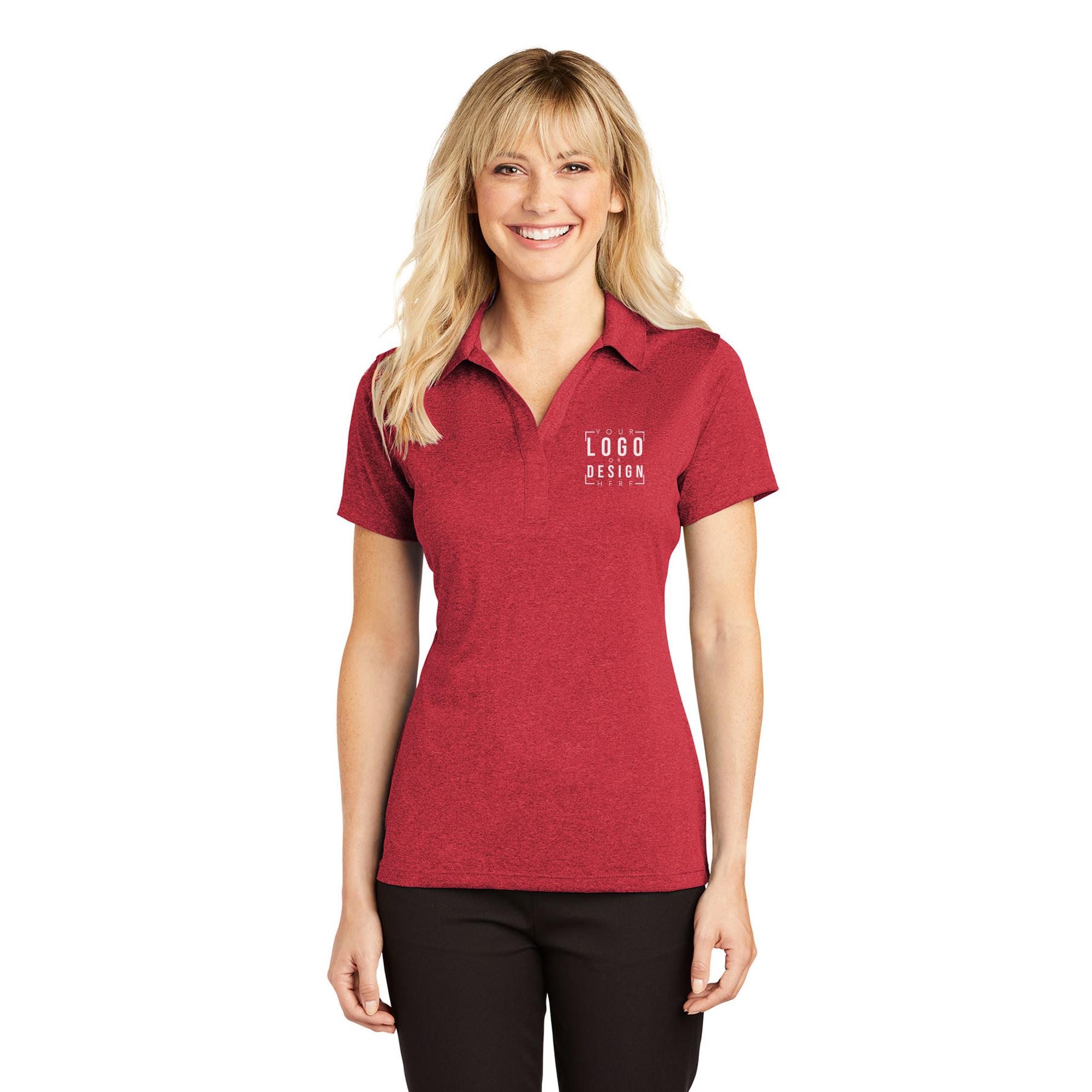 Sport-Tek Ladies Heather Contender Polo