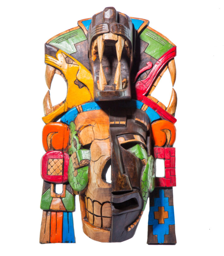 Mayan Mask | Mayan Jaguar - Half Skull