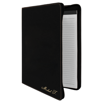 Personalized Business Zippered Portfolio with Notepad