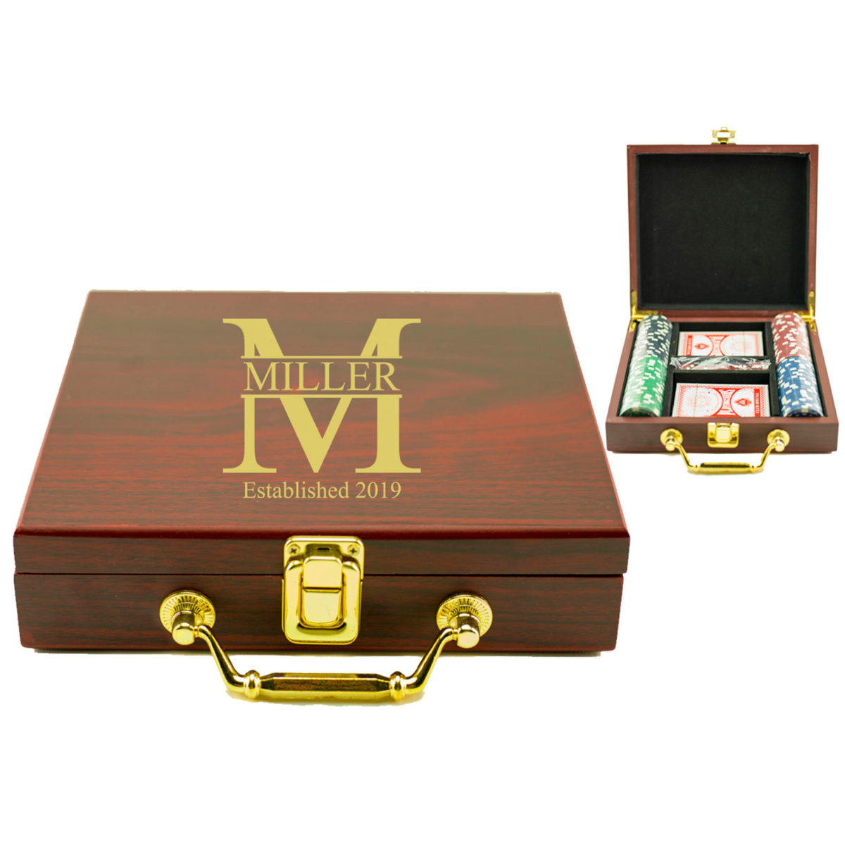 Personalized Poker Set Poker 100 Chip Set Miller Design