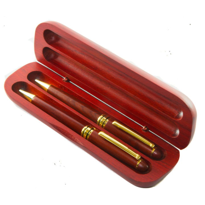 Personalized QUIN Rosewood Two Pen Gift Set - Image 2