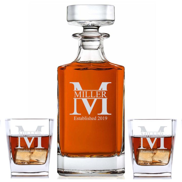 personalized-whiskey-glass-decanter-set