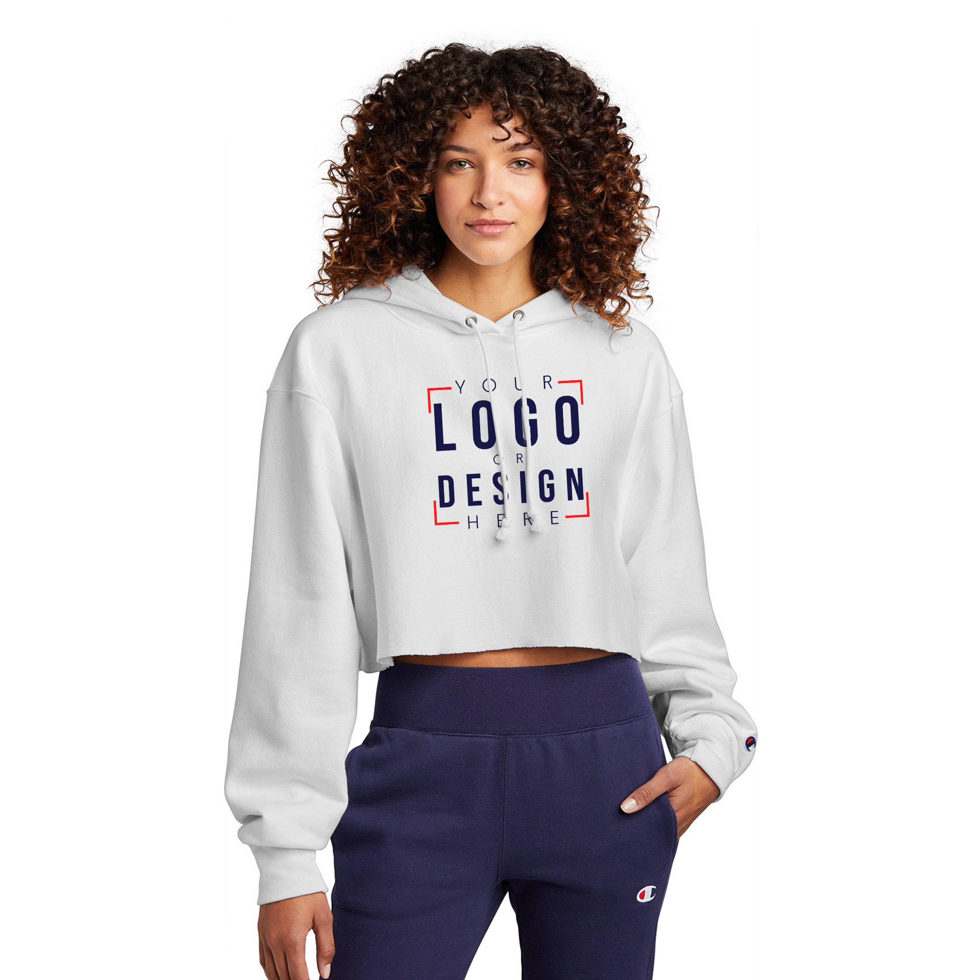 Women's Reverse Weave Cropped Cut-Off Hooded Sweatshirt