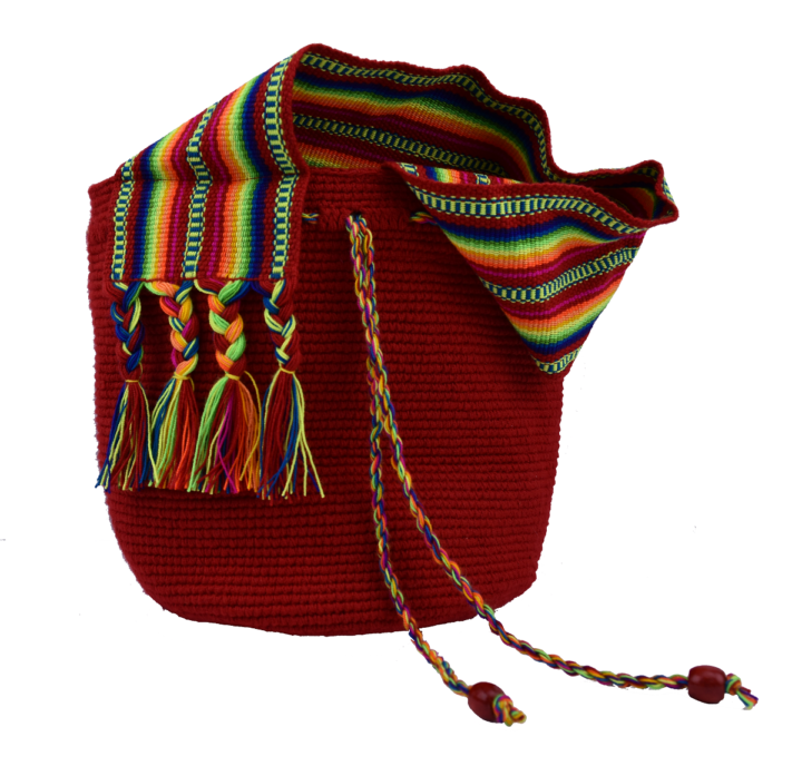 Crochet Shoulder Bag "Red Crochet" - Image 2