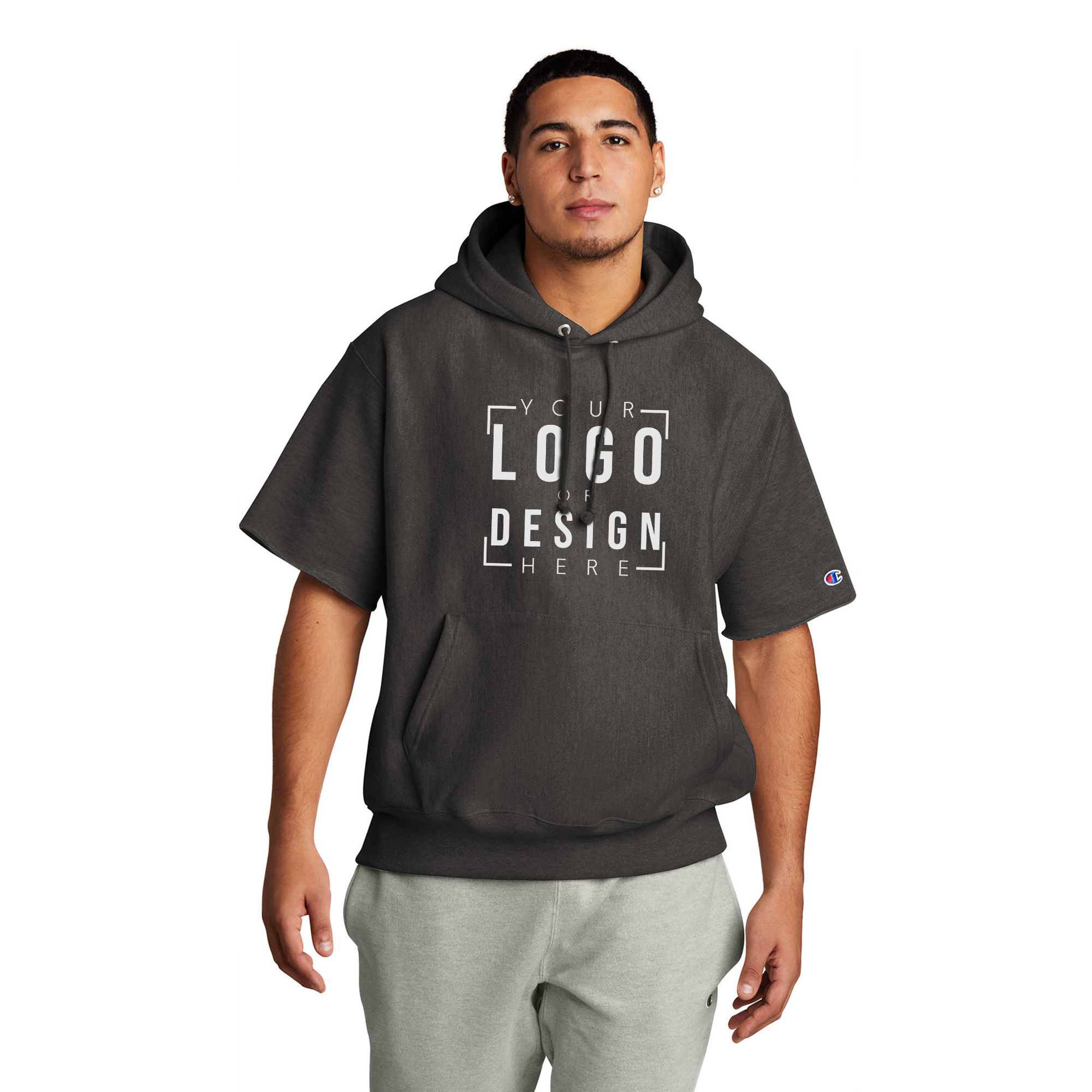 Champion Reverse Weave Short Sleeve Hooded Sweatshirt