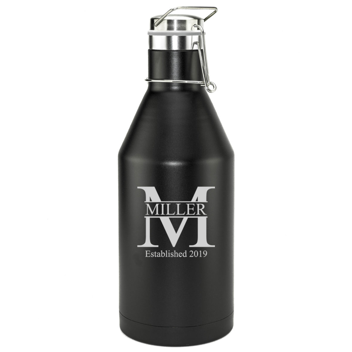 Sofias Findings Personalized Black Cadet Matte Beer Growler