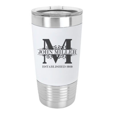 Personalized Royal Monogram Insulated Tumbler with Silicone Grip