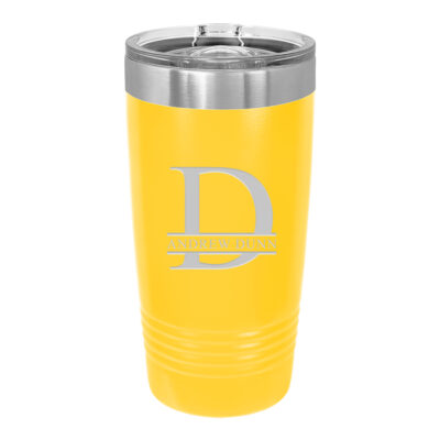 Personalized Split Letter Monogram Vacuum Insulated Tumbler