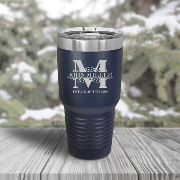 Personalized Royal Monogram Vacuum Insulated Tumbler - Image 4