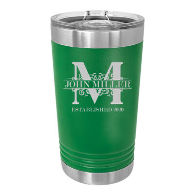 Personalized Royal Monogram Insulated Pint Tumbler