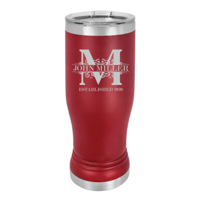 Personalized Royal Monogram Insulated Pilsner Tumbler