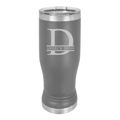 Personalized Split Letter Monogram Insulated Pilsner Tumbler