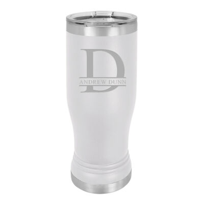 Personalized Split Letter Monogram Insulated Pilsner Tumbler