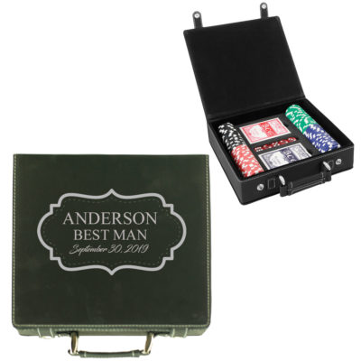 Personalized Leatherette Poker Chip Set | Board Design